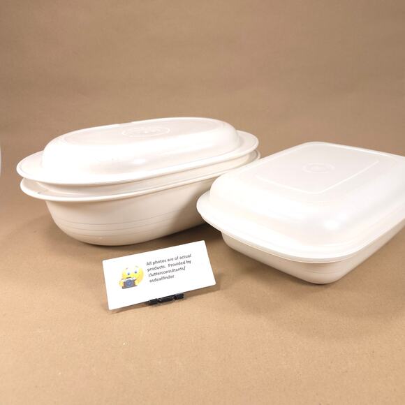 Tupperware Ultra 21 Bundle # 1780 Casserole Dish #1761 Roaster Dish - Picture 1 of 8